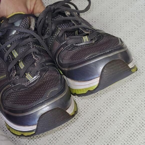 Skechers Shape-Ups Silver/Green Sz. 7.5 Athletic Sneakers - Picture 4 of 9